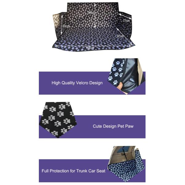 Customized Dog Back Seat Covers Durable Pet Car Seat Covers With Leash Folding Feeding Bowl