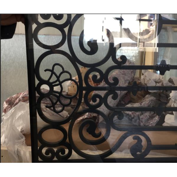 9 X 9MM Steel Bar Black Chrome Wrought Cast Iron Glass Door 2.2M