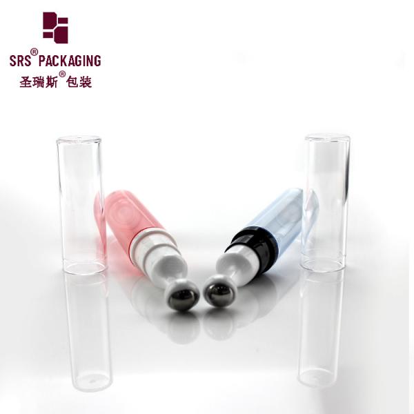 semi-transparent blue injection roller ball airless pump bottle 5ml