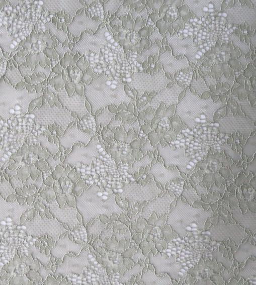 Elastic Lace Fabric of Spandex & Nylon with Clover Flower Pattern