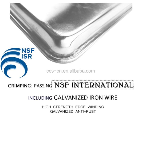 26 * 18 polegadas 1 mm de espessura retangular fio-na-caneta bandeja de cozimento de liga de alumínio fio-na-caneta bandeja de forno de metal plano bandeja de cozimento