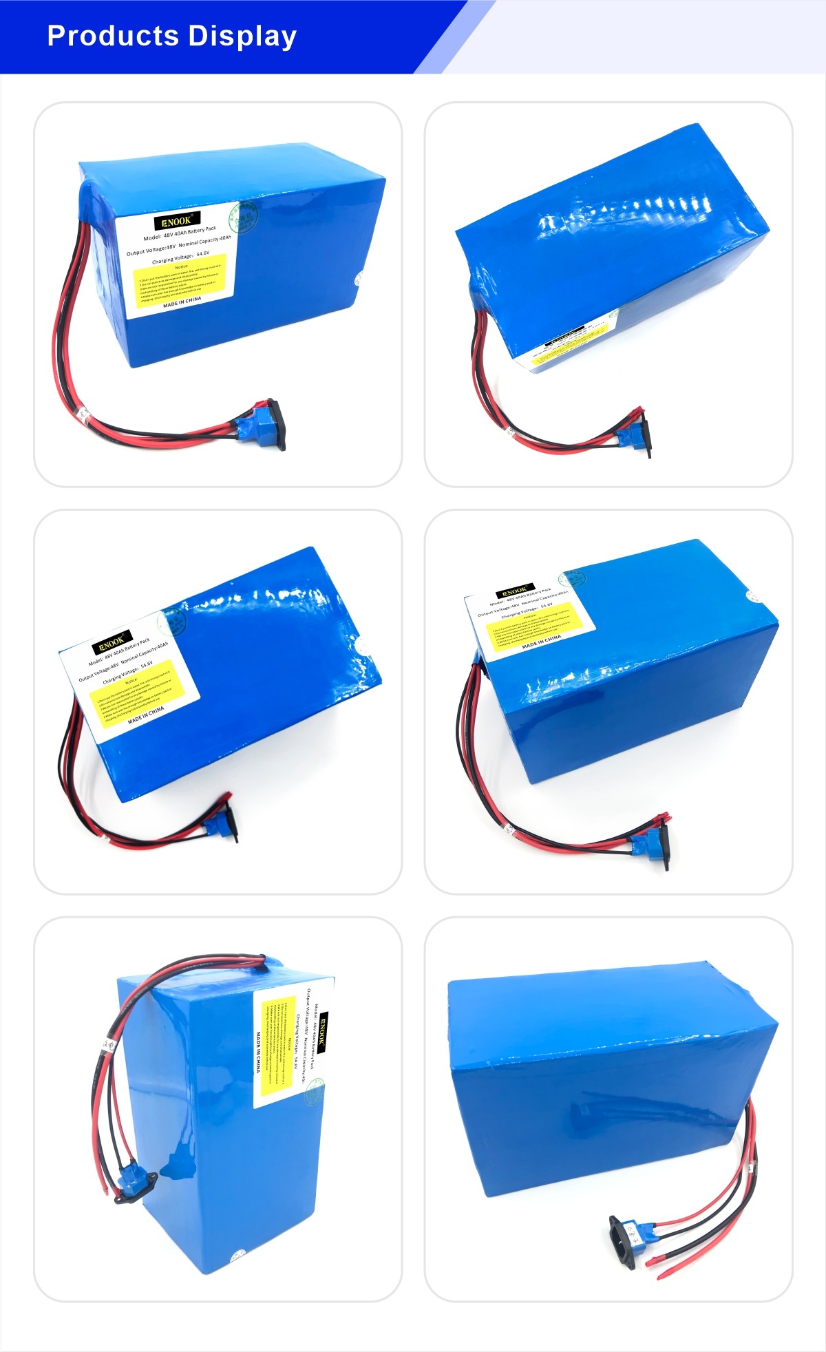 48V 60V 72V 40Ah Литий полимерный аккумулятор для электрических велосипедов скутеров
