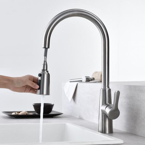 Deck Mounted High Flow Rate Kitchen Faucet Shower Spray Flow taps IPX5 OEM