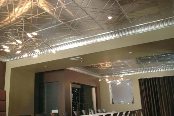 Waterproof Decorative Ceiling Light Panels , Metal Ceiling Tiles Various Shape Available