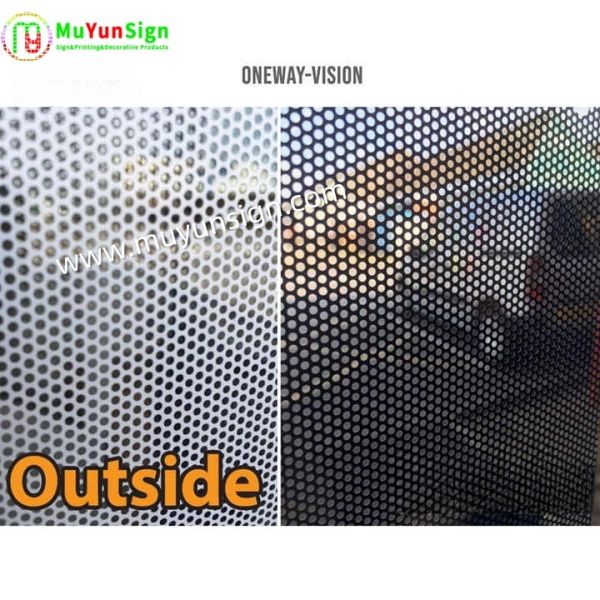 One Way Privacy Window Screen Mesh Printable Adhesive Vinyl Easy Cutting For Shopping Advertising