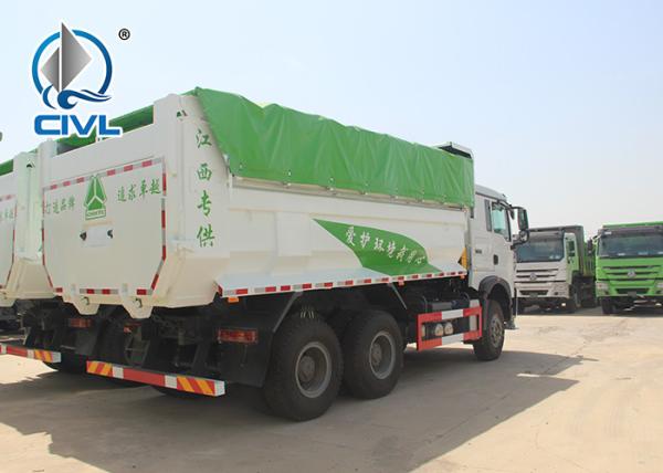 Oil Saving 40 - 50T 10 Wheeler Dump Truck Middle Or Front Lifting Type Tipper Truck City Muck Dump Truck
