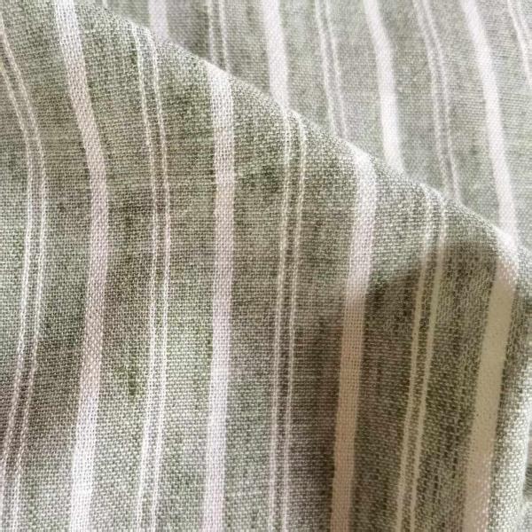 Polyester Plain Weaving Stripe Pattern Hand Feel Imitate Linen