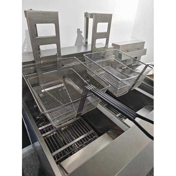 Автоподъемный электрический двойной горшок 28 кВт чипсы открытый фритюрник с системой фильтрации масла