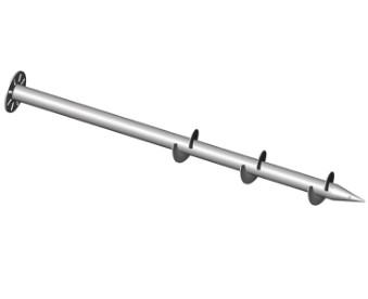 Solar Ground Mounted 45KN 6000mm No Dig Ground Screw Anchor For Shed