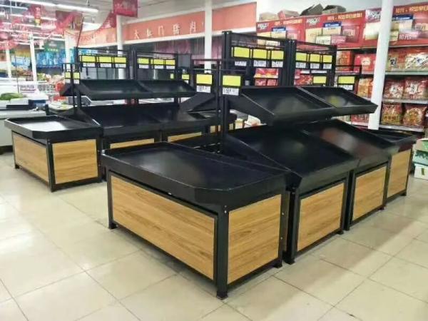Prateleiras de frutas e vegetais de uso pesado de lado único para armazenamento