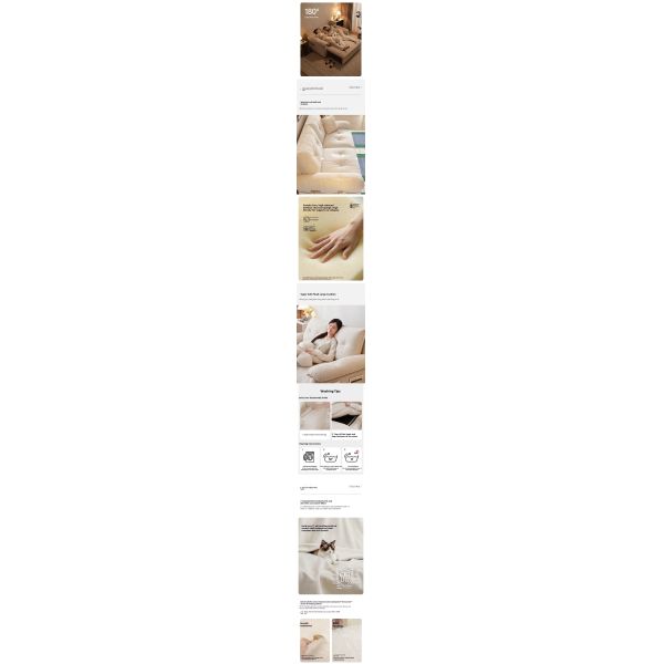 Multifunction Cloud Sofa Bed for Living Room and Villa Adjustable Extendable Double Seat with Reclining for Sleeping