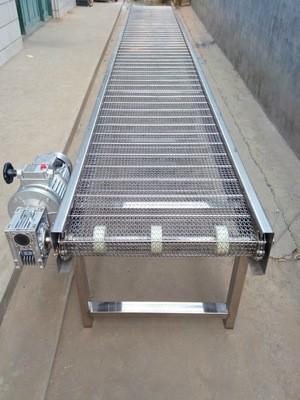 Net Ss Wire Mesh Conveyor Belt SIEMENS Motor Speed Adjustable Customized