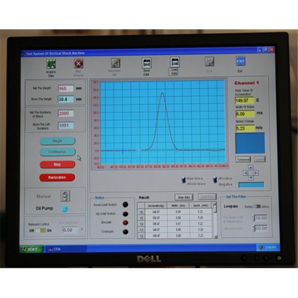 High Acceleration Mechanical Shock Test Equipment With 650x650mm Table Size