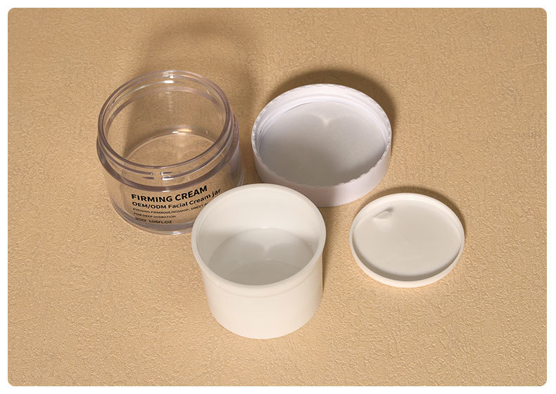 100ml Wide Mouth PET Scrub Jar with Custom Color Double Layer Cosmetic Container