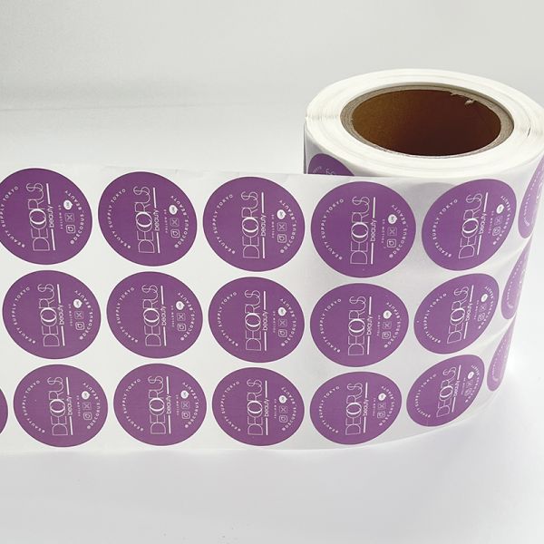 Custom Printing Circle 5cm Essential Oil Skincare Round Circle Seal Adhesive Labels Sticker Roll