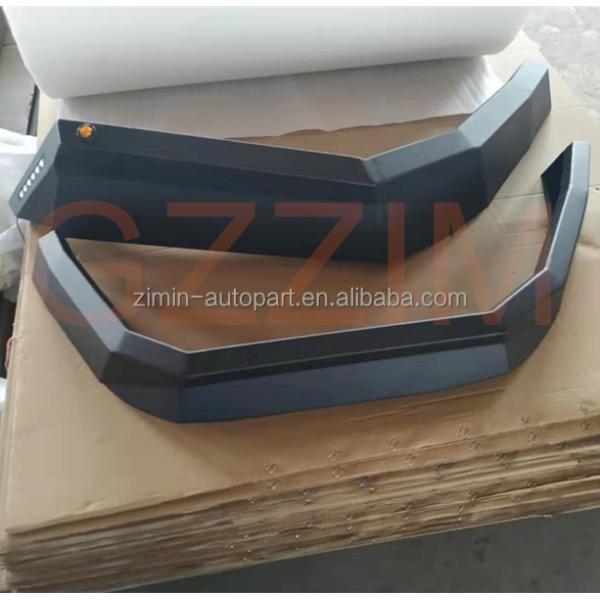 4x4 Steel Aluminum Alloy Car Fender Flare With Light For WranglerJL