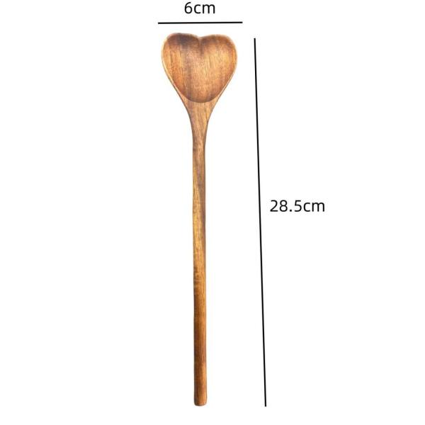 Eco-Friendly Disposable Coffee Stirrer Wooden Spoon Love Shape Japanese Kitchen Utensil