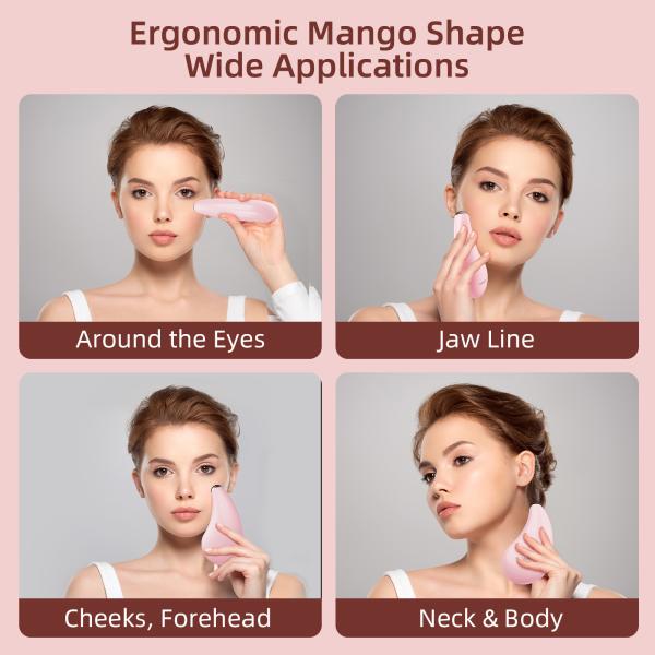 Silicone Red Light Therapy Face Massager Vibration Eye Face Massager