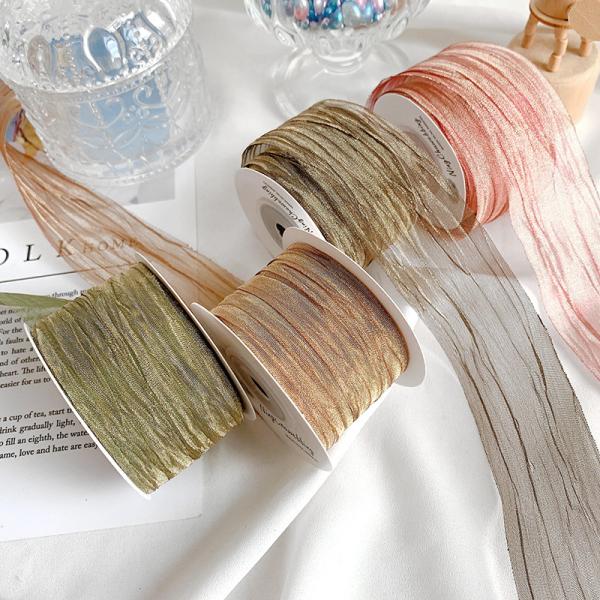 Полиэстерная лента для организмы 38 мм экологически безопасная бледно-розовая лента для организмы