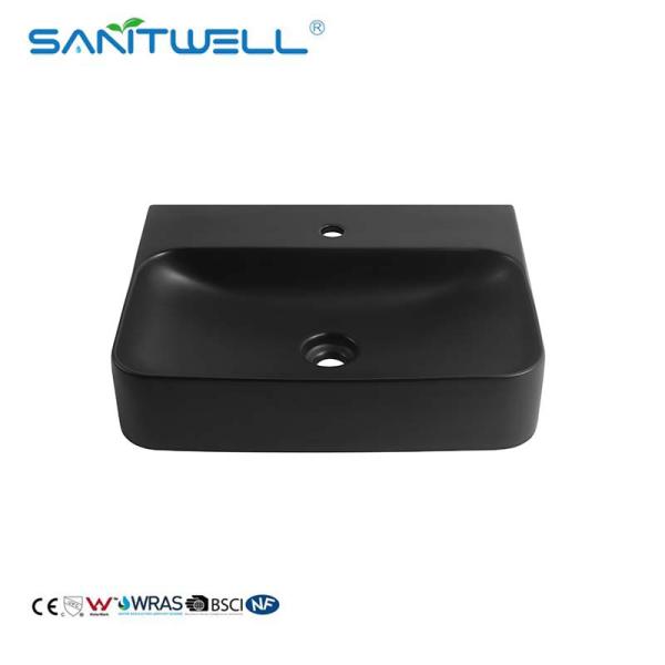 New Fashion Styles AB8522 Bathroom Sinks Rectangle Shape Matt Black Above Counter Wash Hand Basins