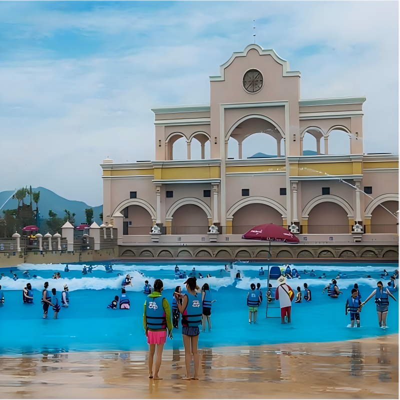 Outdoor Air Blown Wave Pool 0-1m Wave Height For Theme Water Park