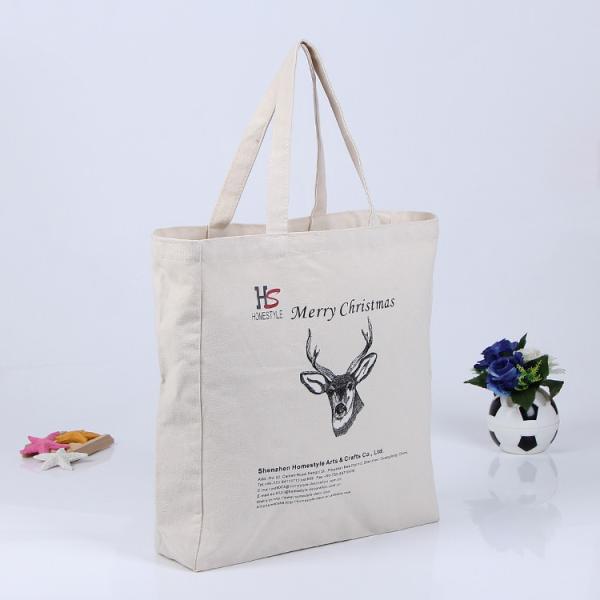 2017 Promotional Custom Printed Eco 100% Canvas White Recycle Cotton Bag Tote Bag With Logo