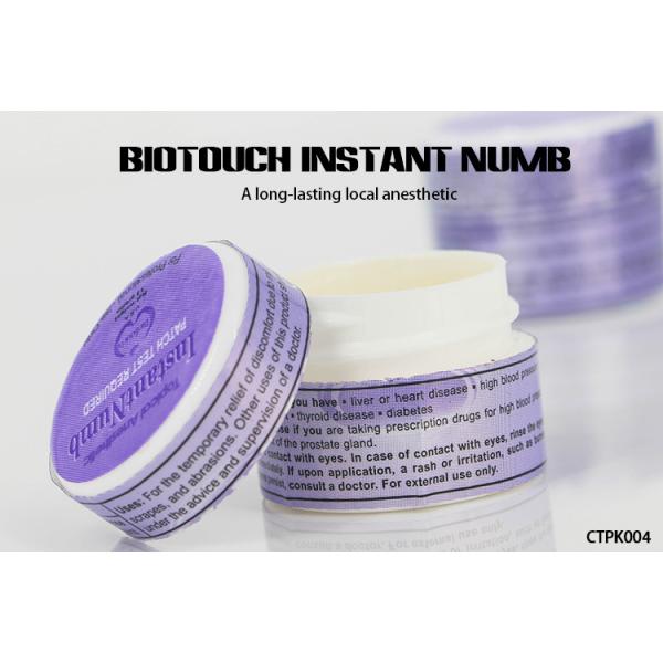 Crème anesthésique de tatouage engourdi instantané durable de Biotouch 15g