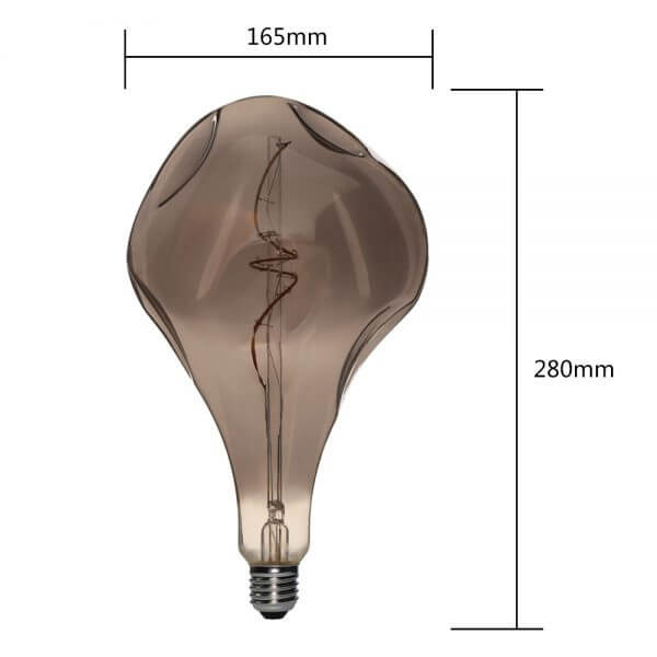 Amber A165 4000K 4w E27 LED Globe Filament Without Delay
