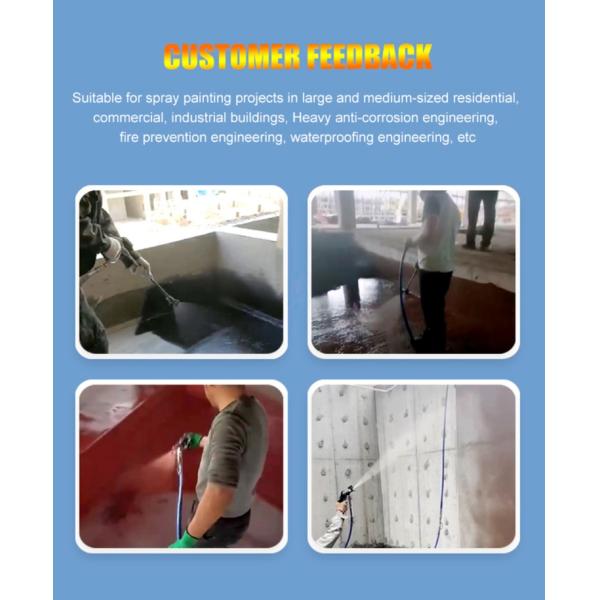 Oil Based Waterproof Coating Spray Machine 13HP 7.5KW High Pressure Spray Paint Machine