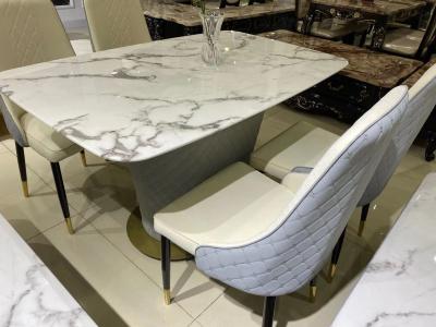 6 Pieces Faux Marble Tv Stand With Solid Wood Frame European Style