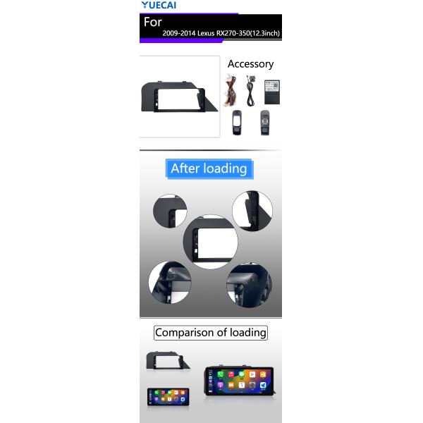 12.3 дюймовый Android Auto Head Unit для 2009-2014 Lexus RX270-350