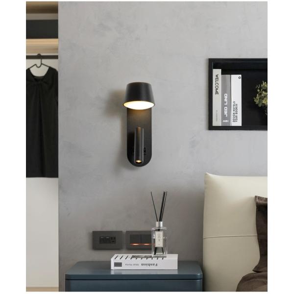 Bedside wall lamp acrylic atmosphere light bedroom flexible wall lamp home villa headboard reading light hotel