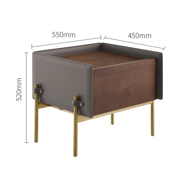 Solid Steel High Leg Nightstand Simple and Modern Storage Cabinet for Mini Bedroom