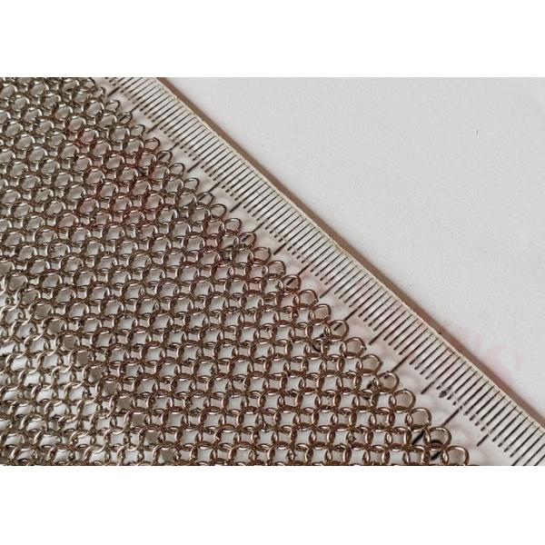 0.53x3.81mm Stainless Steel Mesh Curtain Chainmail Safety Welded Type