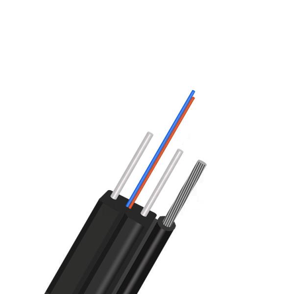 Curve o tipo cabo de fibra ótica do cabo pendente G657A1 de FTTH 2 fibras autossuficiente/