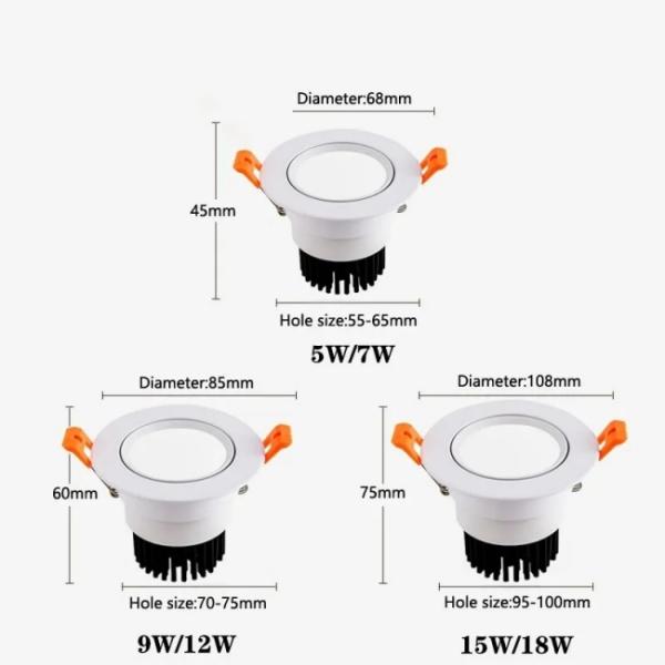 80mm утопленная врезанная стена предпосылки потолочных освещений привела Даунлайт