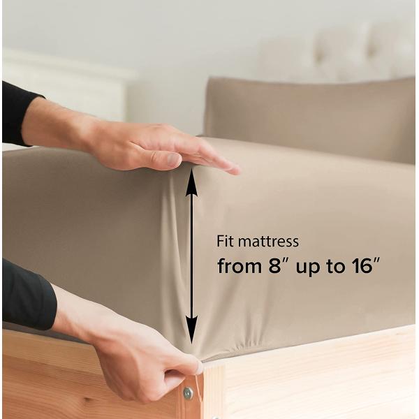 Extra Soft Woven Hotel Luxury Bed Sheets 1.5-2 Kg Deep Pockets Breathable Cooling
