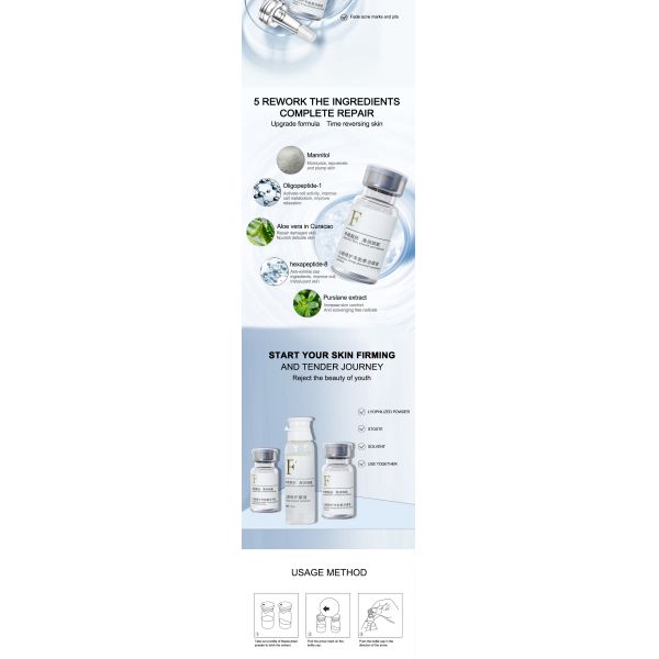 OEM Anti Wrinkle Brighten Oligopeptide-1 Sodium Hyaluronate Freeze Dried Powder Sheep Placenta Extract Lyophilized Powder