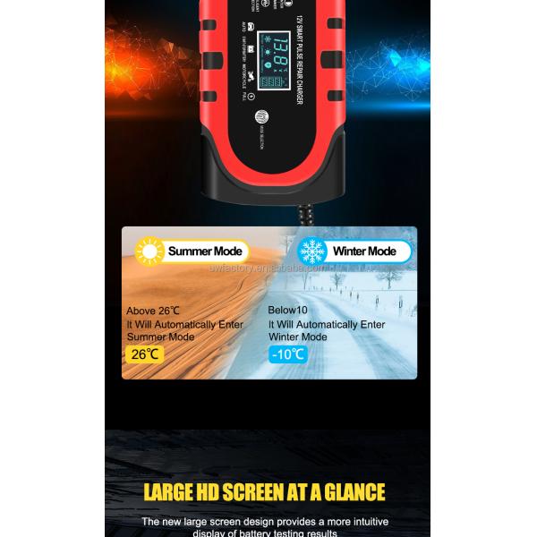 OEM Orders 12V 10A 15A Automatic Charging Smart Auto Charger Portable Car Motorcycle Battery Charger for Lead Acid Battery