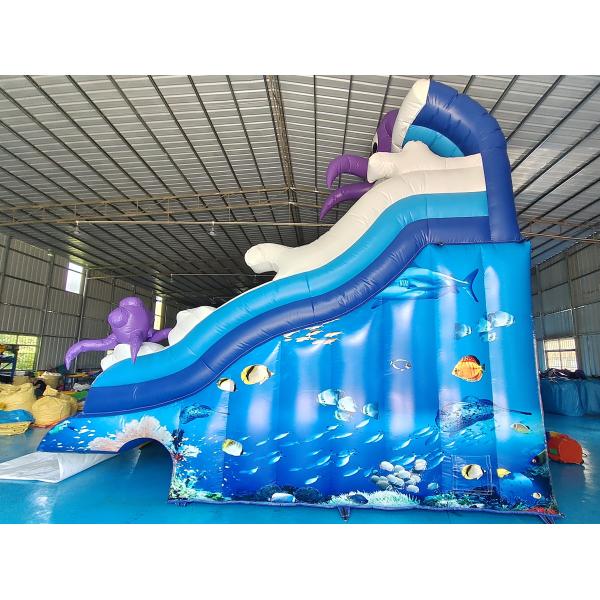 Nouveau design Populaire glissière gonflable Océan Octopus Cartoon Party Glissière gonflable sèche double pour enfants et adultes