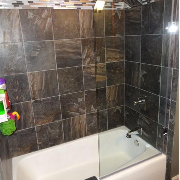 6mm Tempered Glass Shower screen Foldable Chrome Hinged Tub Door