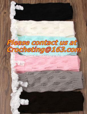 Fashion Knitted lace Boot Cotton Gaiters Warm lace boot socks buttons leg warmers bontique