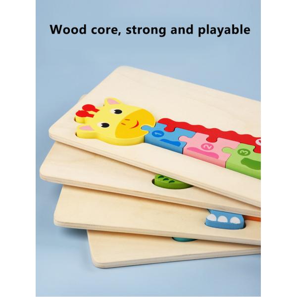 DIY Children Early Education Cognitive Toys Animal 3D Stereo Clasp Puzzle