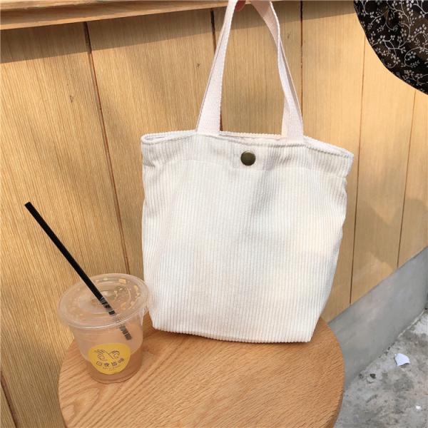 ARTSY CORDUROY BAG CASUAL PORTABLE MINI LADIES CLUTCH BAG VINTAGE CLOTH BAG BENTO BAG