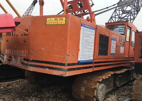 Guindaste de esteira rolante usado de 50 toneladas de HITACHI KH180 tipo do combustível diesel de 1998 anos