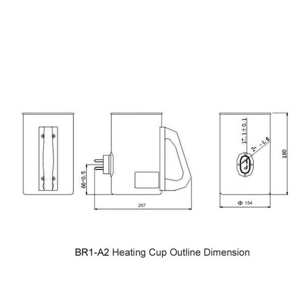Чашка подгонянное 257*100мм вагонетки еды самолета 2 отверстий нагревая