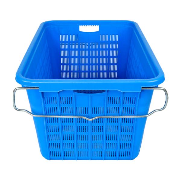 Caixa móvel de plástico de 740x515x390mm de malha de PP empilhável e ventilada para distribuição logística
