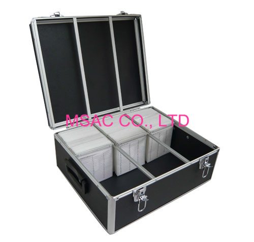 Custom Black Aluminum DVD Storage Case Wear Resistant L 360 X W 220 X H 180mm