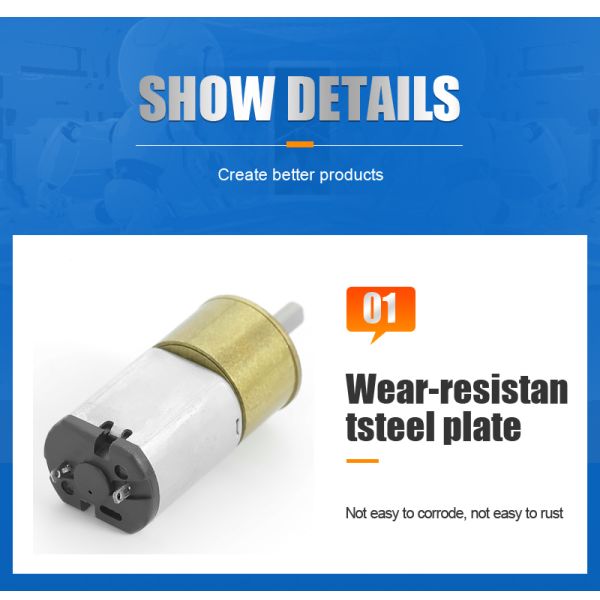 High Quality Mini Slow Speed Motor DC Spur Gear Motor Model FT-16RGM030 for Home Appliance