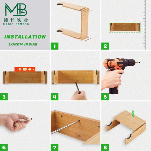 Bamboo Wall-mounted Indoor Bike Rack For MTB And Road Bikes
